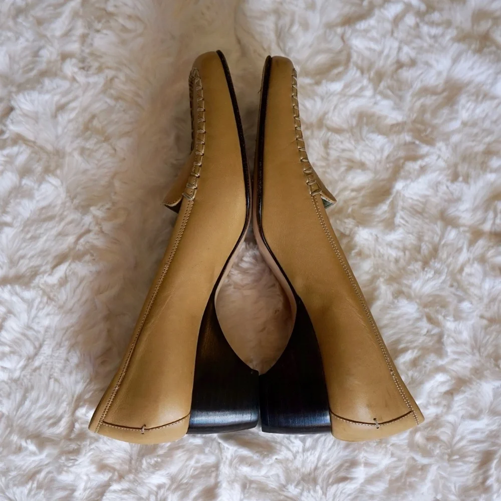 Vintage Cole Haan Country - Loafer slip on block style heel - 90s - Beige 7 - Picture 7 of 8